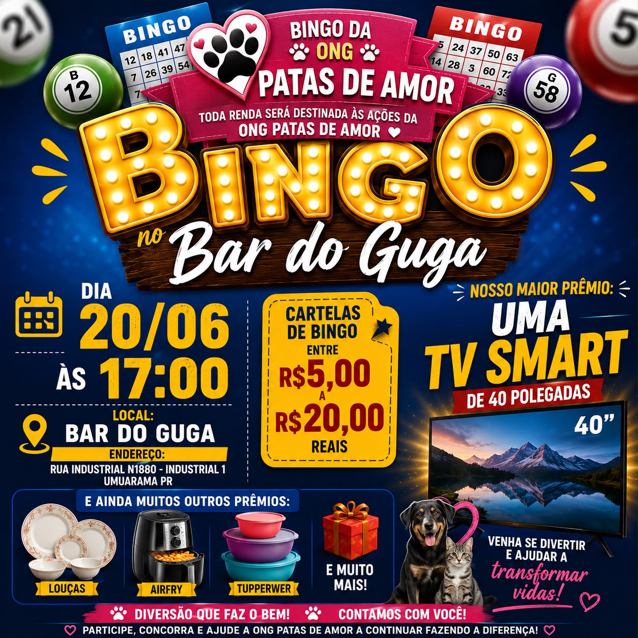 Jornal Ilustrado - Bingo solidário vai ajudar a custear castração de dezenas de gatos em Umuarama