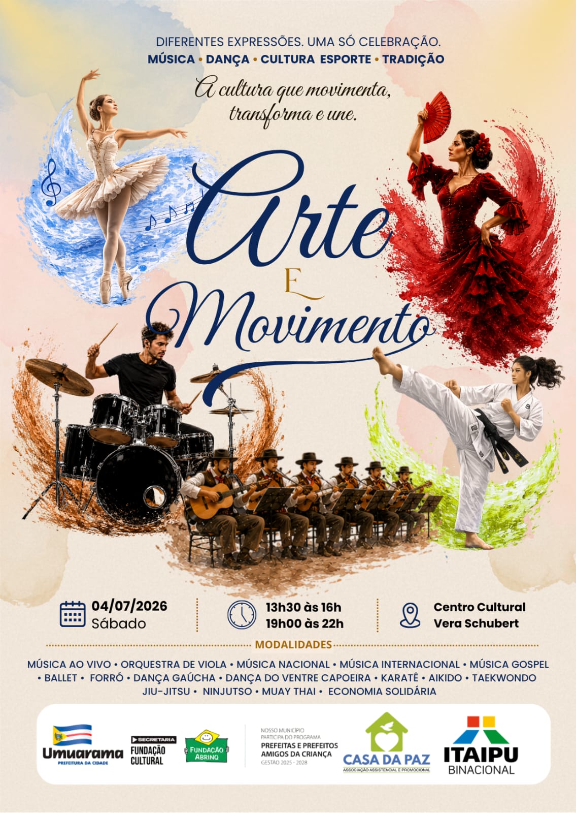 Jornal Ilustrado - Festival Arte e Movimento reúne música, dança, esporte e cultura neste sábado em Umuarama