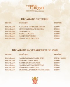Jornal Ilustrado - Confira os horários das celebrações de Corpus Christi em Umuarama