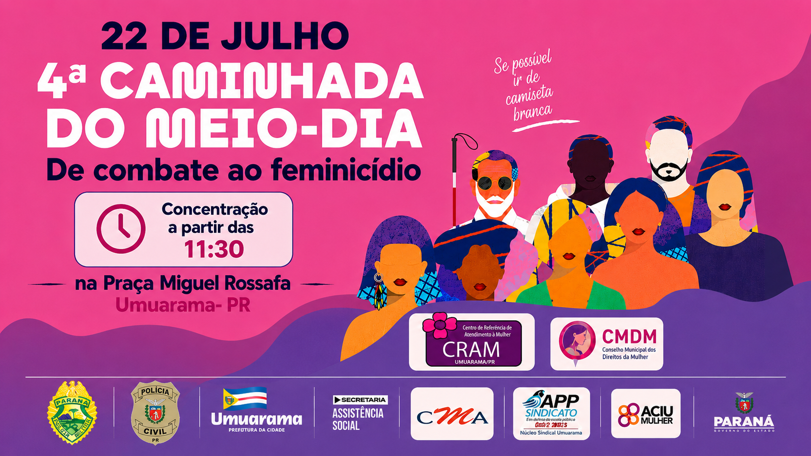 Jornal Ilustrado - O grande jornal do Noroeste do Paraná Jornal Ilustrado - 4ª Caminhada do Meio-Dia chama a atenção para prevenção ao feminicídio