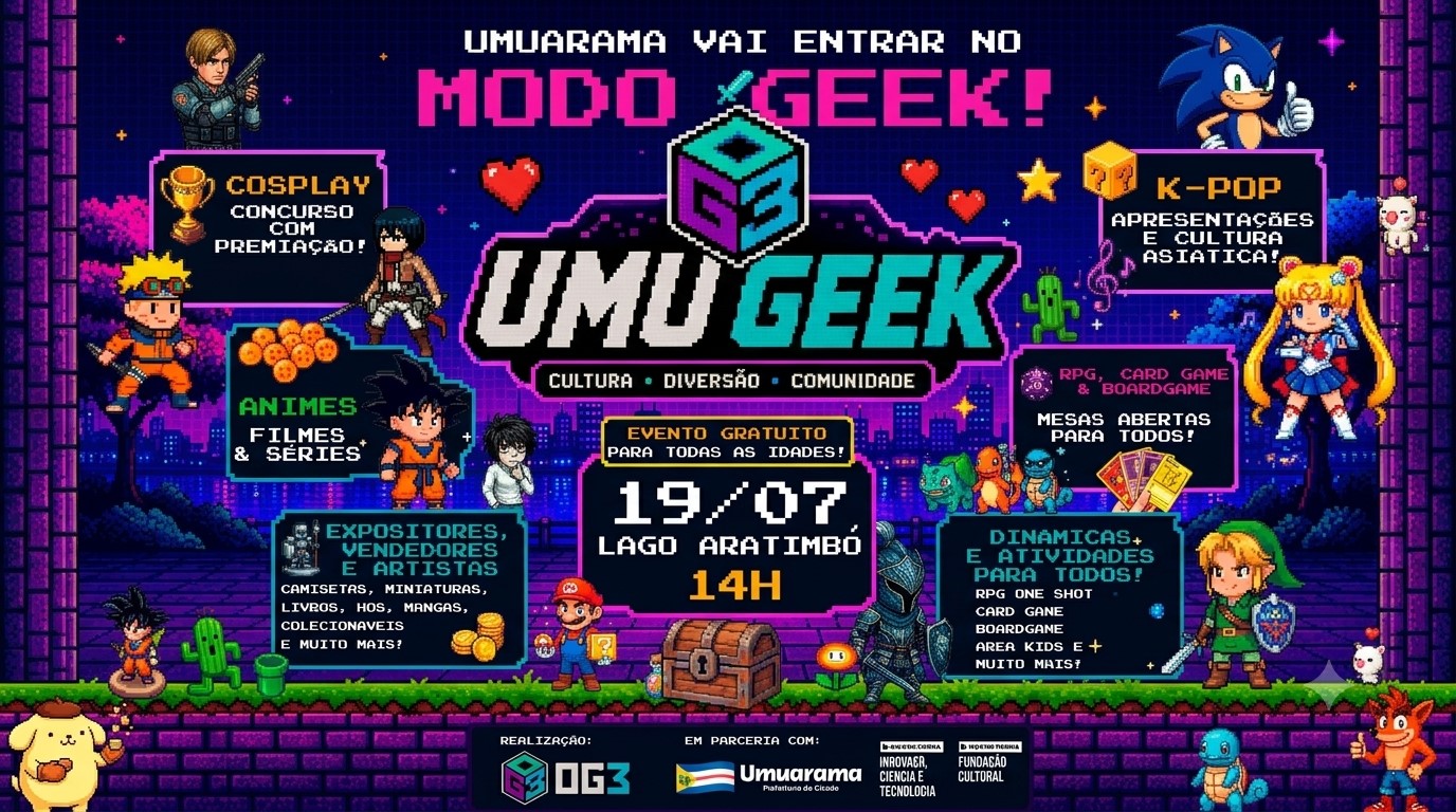 Jornal Ilustrado - UMUGEEK promete reunir amantes da cultura pop, games, k-pop e cosplay no Lago Aratimbó