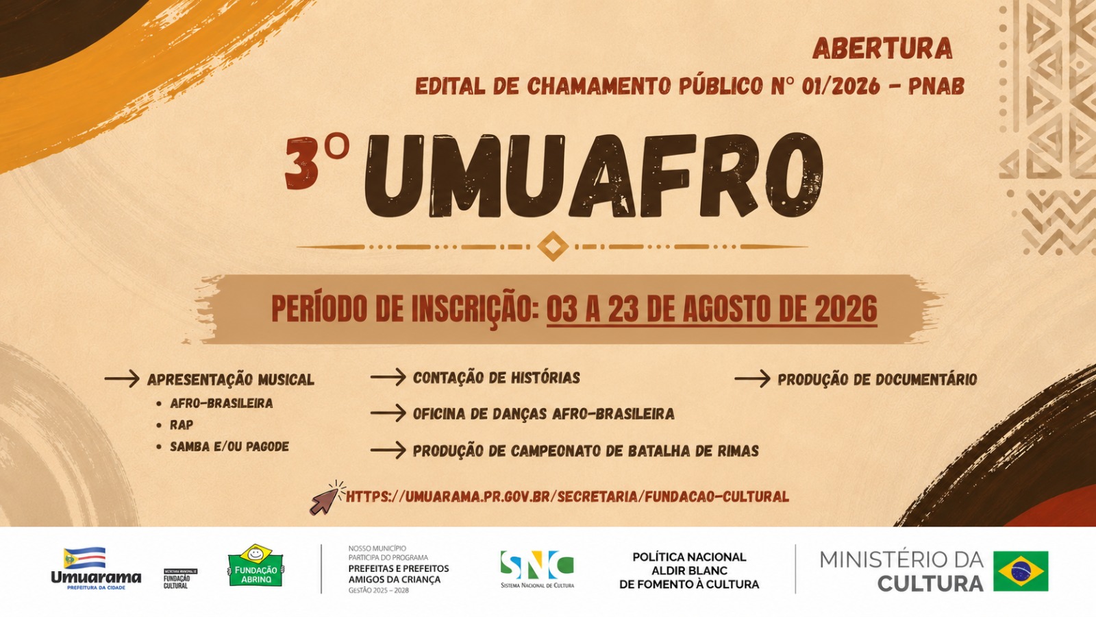 Jornal Ilustrado - Inscrições continuam abertas para projetos culturais do 3º Umuafro