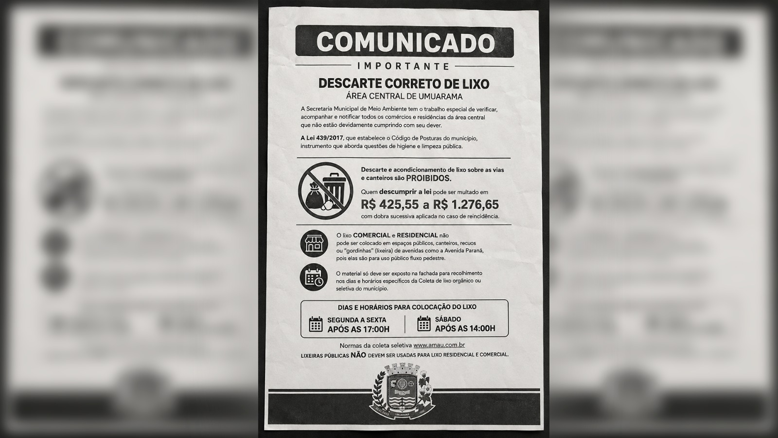 Jornal Ilustrado - O grande jornal do Noroeste do Paraná Jornal Ilustrado - Meio Ambiente alerta população para panfleto com informações falsas