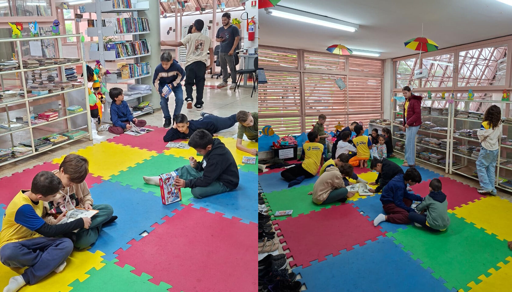 Jornal Ilustrado - Crianças da Guarda Mirim visitam Biblioteca Municipal Rocha Pombo