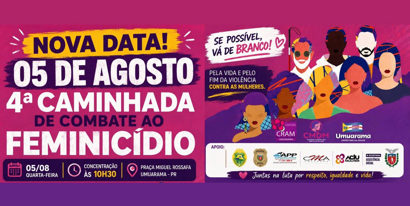 Jornal Ilustrado - 4ª Caminhada do Meio-Dia mobiliza cidade no enfrentamento ao feminicídio