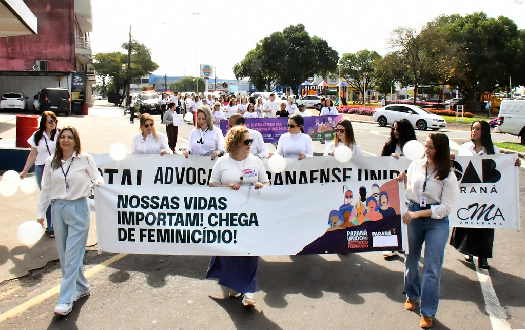 Umuarama realiza 4ª Caminhada de Combate ao Feminicídio pelo Agosto Lilás