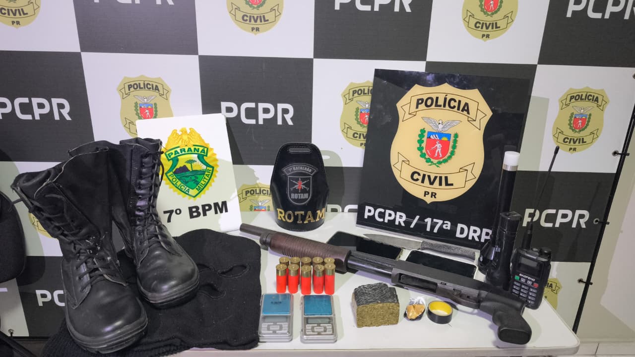 Homem e adolescente são flagrados entregando drogas em Cruzeiro do Oeste