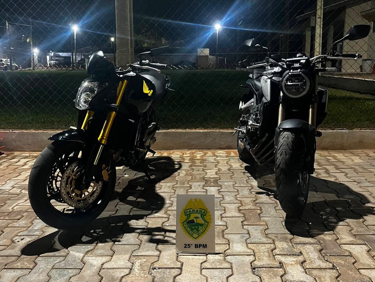 Motocicletas de alta cilindrada são apreendidas por irregularidades em Umuarama