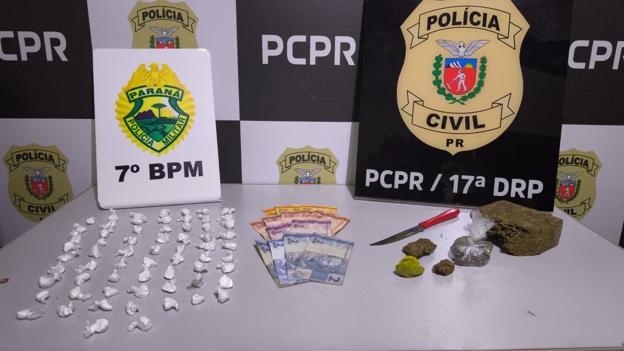 Jornal Ilustrado - O grande jornal do Noroeste do Paraná Jornal Ilustrado - Em um dia, polícia prende 3 e apreende mais de 100 pedras de crack e outras drogas em Tapejara