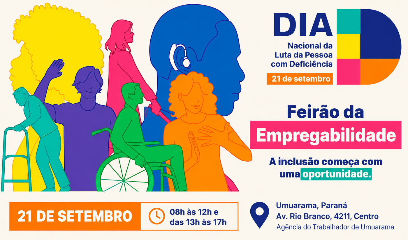 Jornal Ilustrado - O grande jornal do Noroeste do Paraná Jornal Ilustrado - Agência do Trabalhador promove Feirão da Empregabilidade para PCD