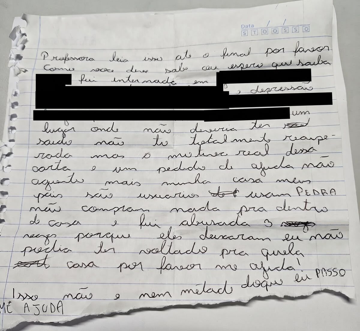 Jornal Ilustrado - “Fui abusada 3 vezes”, diz carta entregue por adolescente à professora no Paraná