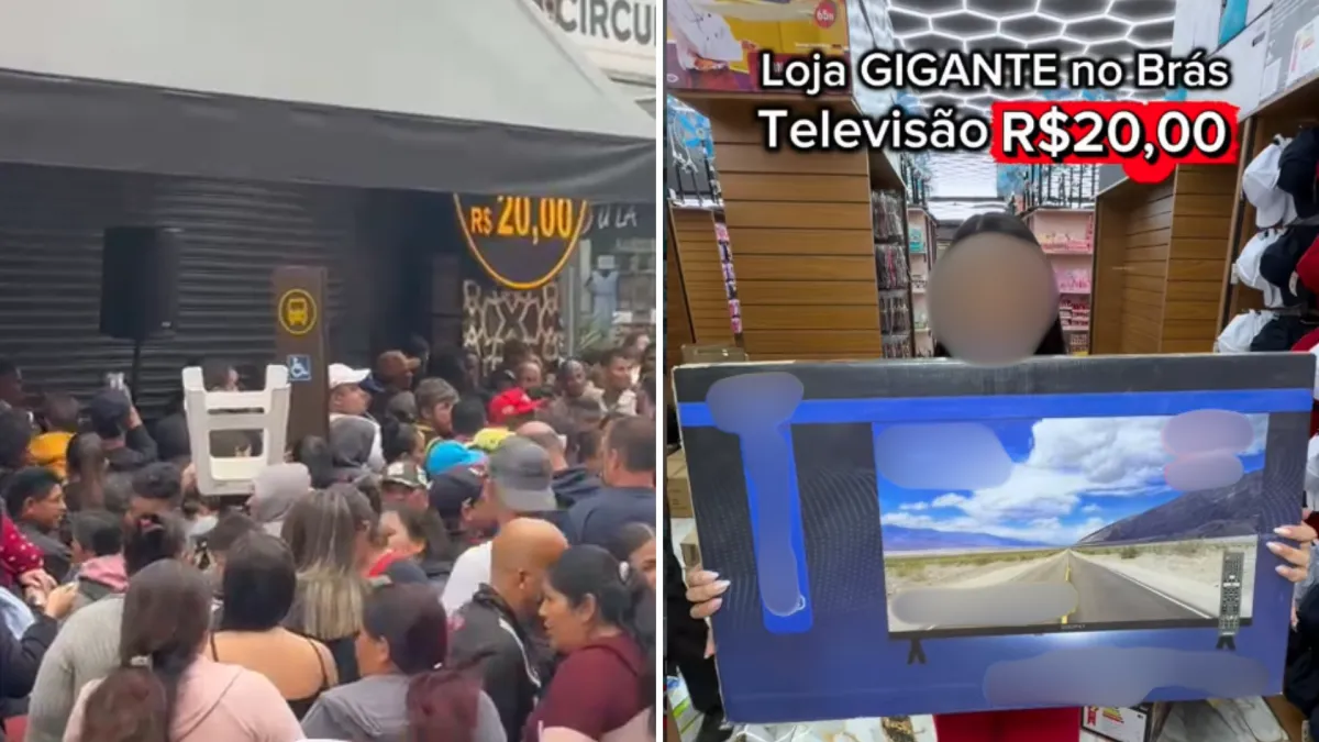 Inauguração de loja com produtos de até R$ 20 causa aglomeração e fechamento de lojas no Brás