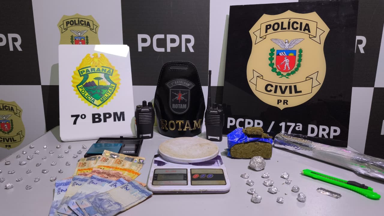 Operação policial prende cinco homens e apreende drogas em Cruzeiro do Oeste